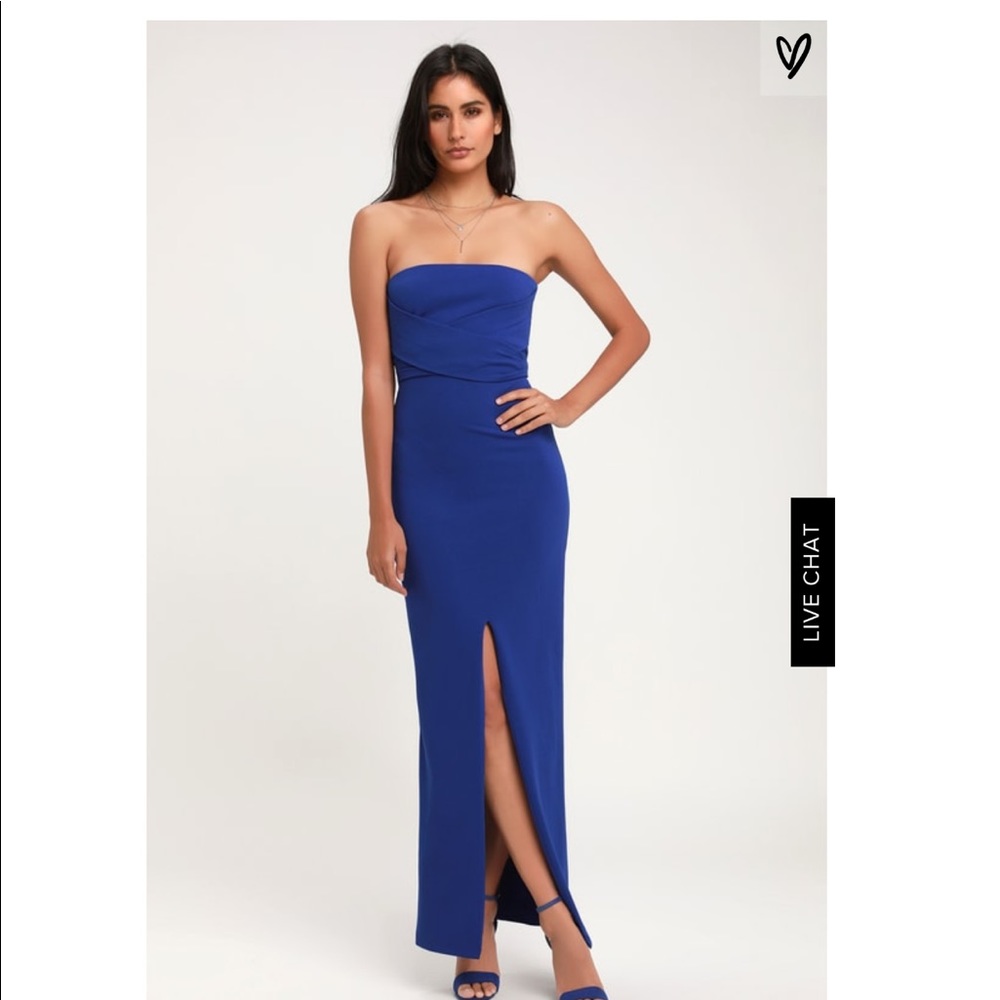 NWT Lulus strapless maxi dress